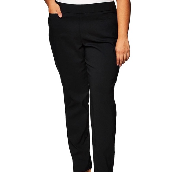 Briggs New York Pants - Briggs Women's Black Super Stretch Millenium Welt Pocket Pull On Pant Size Large